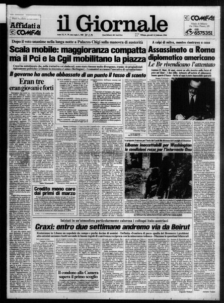 Il giornale : quotidiano del mattino